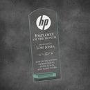Jade Curved Rectangle Glass Award - AndersonTrophy.com