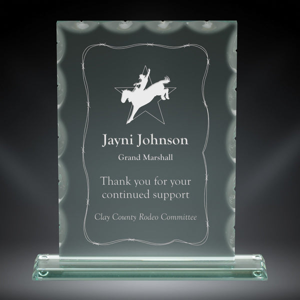 Jade Keystone Glass Award - AndersonTrophy.com