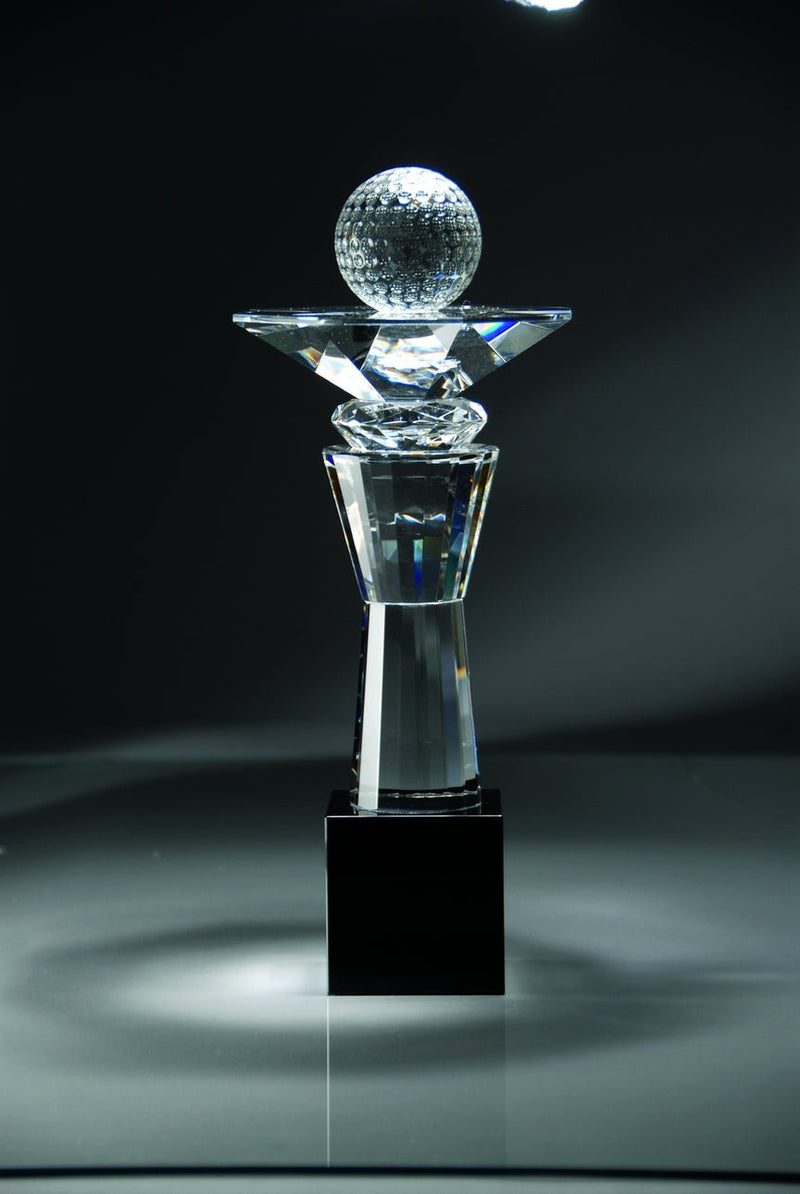 Jetson Tower Crystal Golf Award - AndersonTrophy.com