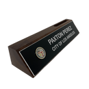 LA City Name Wedge - Natural Walnut with Card Holder - AndersonTrophy.com
