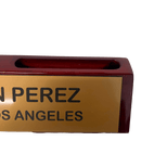 LA City Name Wedge - Rosewood Piano Finish with Card Holder - AndersonTrophy.com