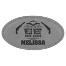 Laserable Leatherette Name Badge - Oval - 3.25" x 1.75" - AndersonTrophy.com