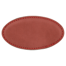 Laserable Leatherette Name Badge - Oval - 3.25" x 1.75" - AndersonTrophy.com