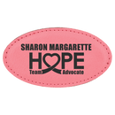 Laserable Leatherette Name Badge - Oval - 3.25" x 1.75" - AndersonTrophy.com