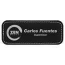 Laserable Leatherette Name Badge - Rectangle - AndersonTrophy.com