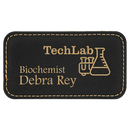 Laserable Leatherette Name Badge - Rectangle - 3.25" x 1.75" - AndersonTrophy.com