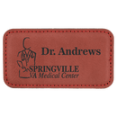 Laserable Leatherette Name Badge - Rectangle - 3.25" x 1.75" - AndersonTrophy.com