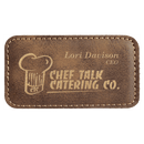 Laserable Leatherette Name Badge - Rectangle - 3.25" x 1.75" - AndersonTrophy.com