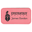 Laserable Leatherette Name Badge - Rectangle - 3.25" x 1.75" - AndersonTrophy.com