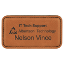 Laserable Leatherette Name Badge - Rectangle - 3.25" x 1.75" - AndersonTrophy.com