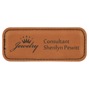 Laserable Leatherette Name Badge - Rectangle - AndersonTrophy.com