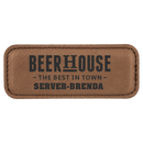 Laserable Leatherette Name Badge - Rectangle - AndersonTrophy.com