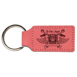 Laserable Leatherette Rectangle Key Fob - AndersonTrophy.com