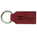 Laserable Leatherette Rectangle Key Fob - AndersonTrophy.com