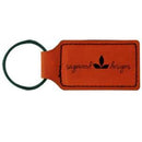 Laserable Leatherette Rectangle Key Fob - AndersonTrophy.com