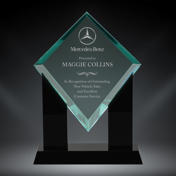 Marquis Diamond Acrylic Award - Jade - AndersonTrophy.com