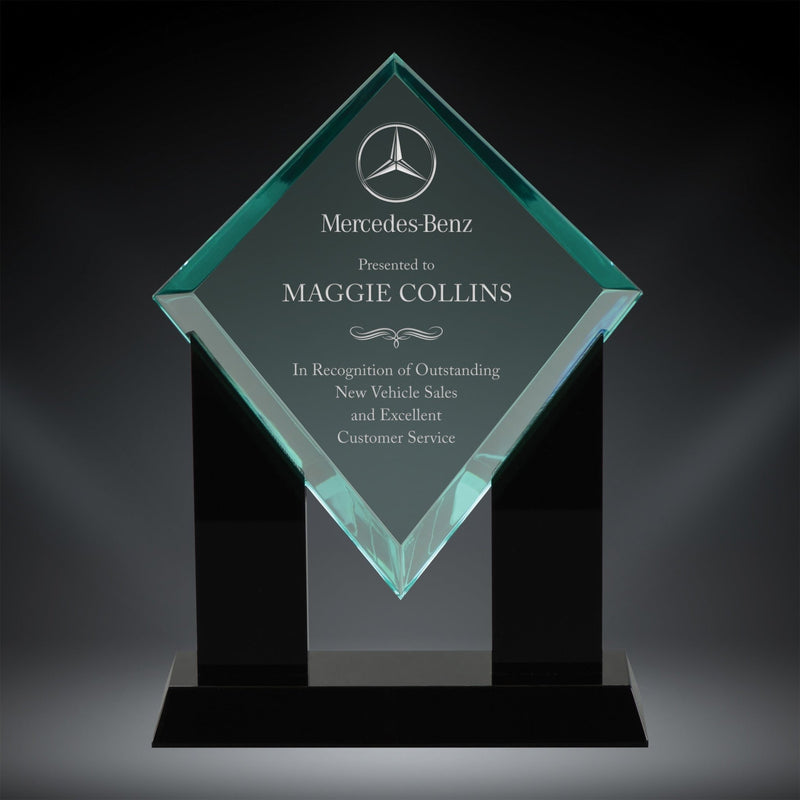 Marquis Diamond Acrylic Award - Jade - AndersonTrophy.com