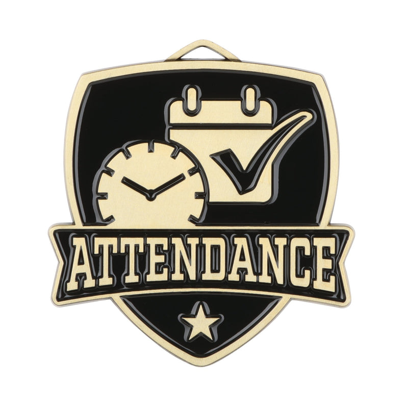 MDL Shield Series Attendance Themed Medal - AndersonTrophy.com