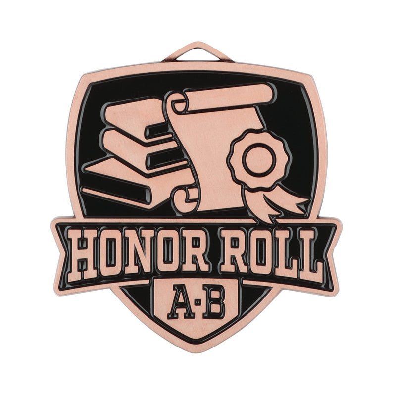 MDL Shield Series Honor Roll A-B Themed Medal - AndersonTrophy.com