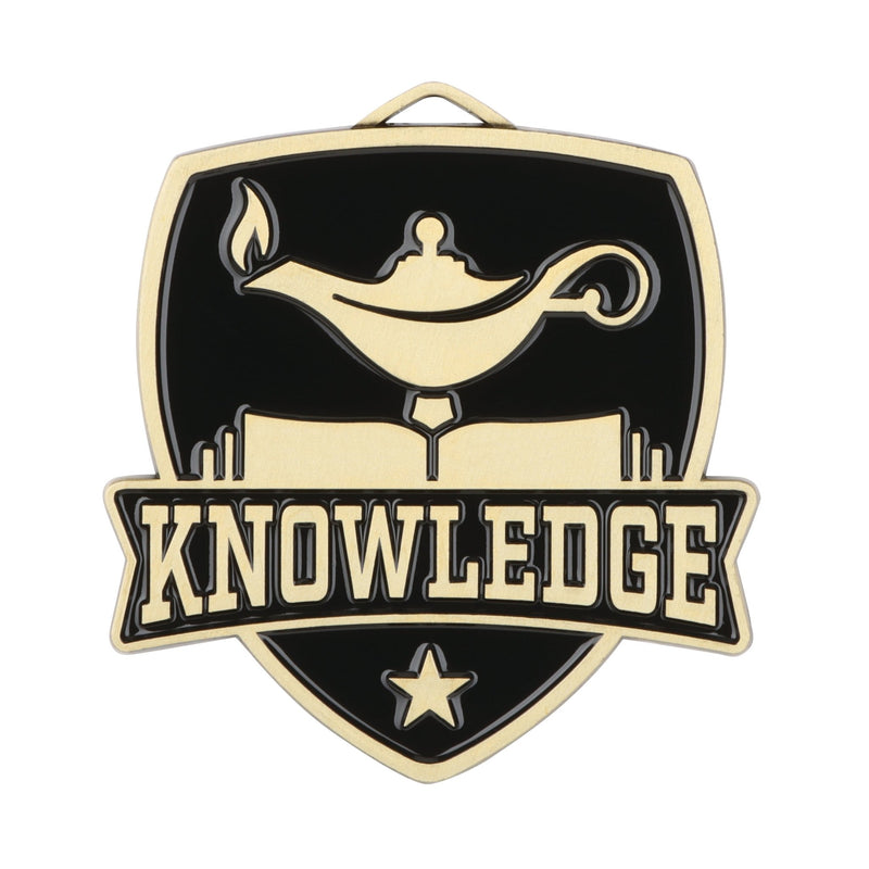 MDL Shield Series Lamp of Knowledge Themed Medal - AndersonTrophy.com