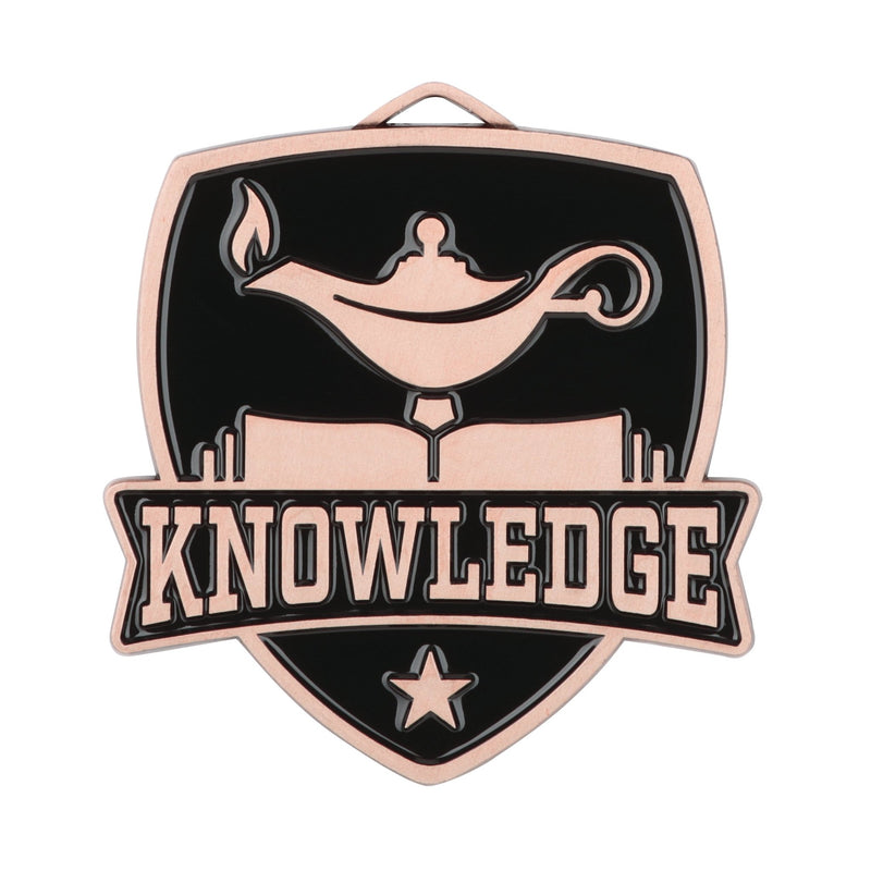 MDL Shield Series Lamp of Knowledge Themed Medal - AndersonTrophy.com