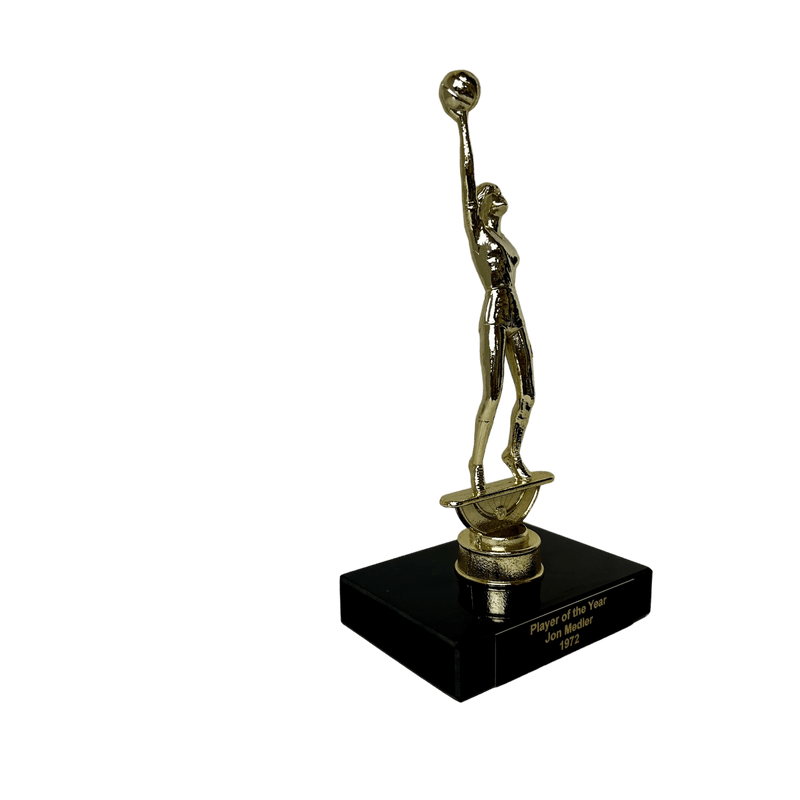 Metal and Marble Series Retro Basketball Trophy - AndersonTrophy.com