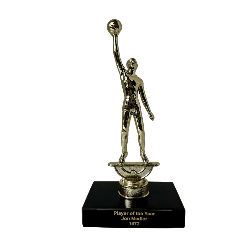 Metal and Marble Series Retro Basketball Trophy - AndersonTrophy.com