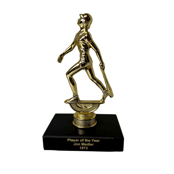 Metal and Marble Series Retro Bat Down Baseball Trophy - AndersonTrophy.com