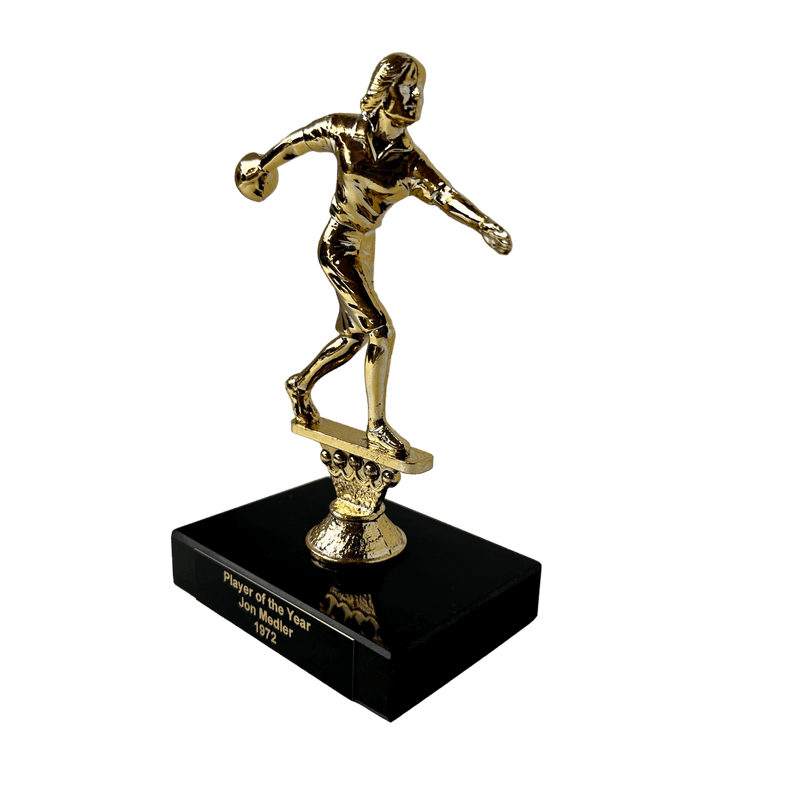 Metal and Marble Series Retro Bowling Trophy - AndersonTrophy.com