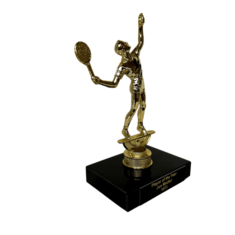 Metal and Marble Series Retro Tennis Trophy - AndersonTrophy.com