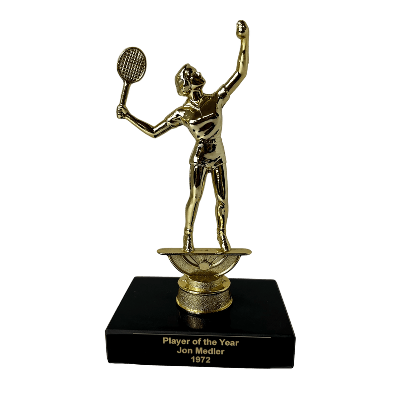 Metal and Marble Series Retro Tennis Trophy - AndersonTrophy.com