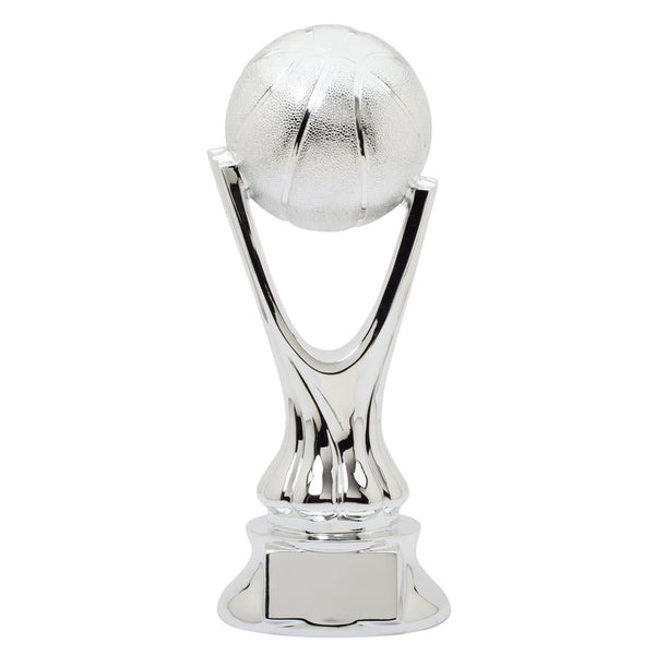Metalized Plated Basketball Resin Sculpture - AndersonTrophy.com