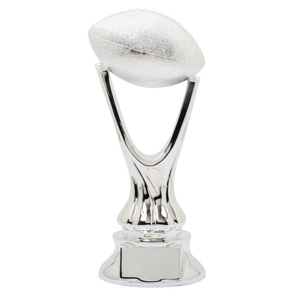 Metalized Plated Football Resin Sculpture - AndersonTrophy.com