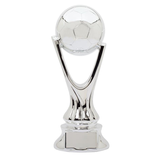 Metalized Plated Soccer Resin Sculpture - AndersonTrophy.com