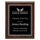 MSL344 Series Black to Silver Laser Plated Plaque - Cherry Finish - AndersonTrophy.com