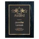 MSL601 Series Black to Gold Laser Plated Plaque - Black Woodgrain - AndersonTrophy.com