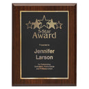 MSL601 Series Black to Gold Laser Plated Plaque - Cherry Finish - AndersonTrophy.com