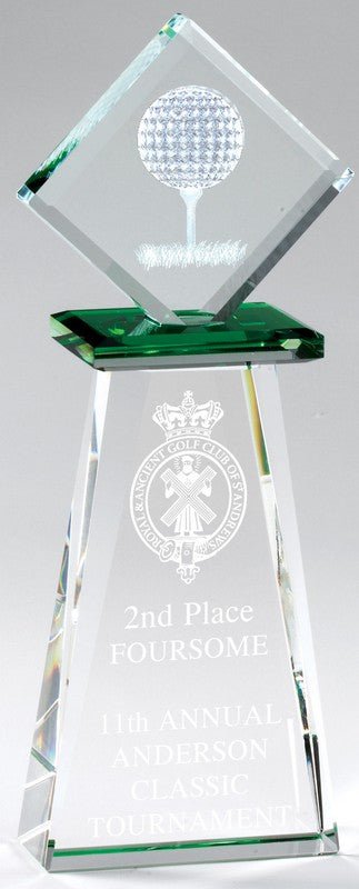 Nido Tower Crystal Golf Award - AndersonTrophy.com