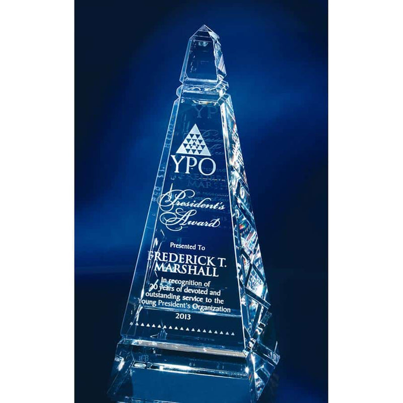 Obelisk Tower Crystal Corporate Award - AndersonTrophy.com