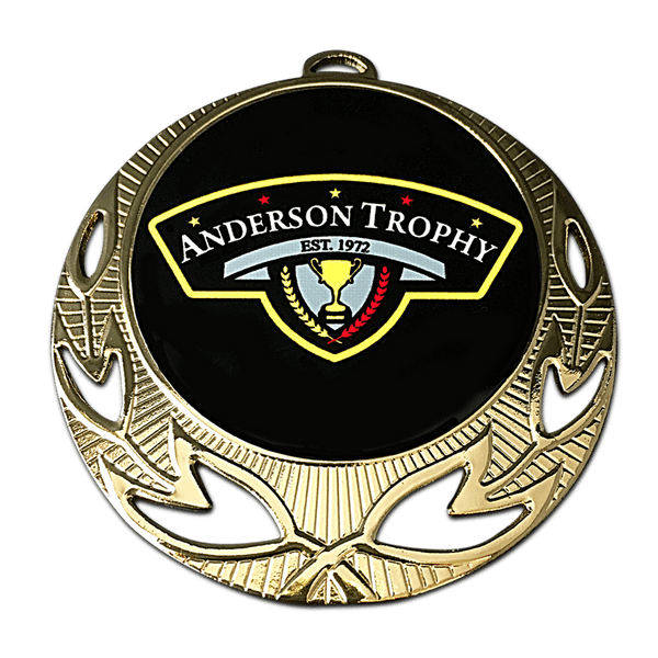 Open Wreath Top Custom Insert Medal - AndersonTrophy.com