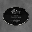 Oval Acrylic Corporate Award - Black - AndersonTrophy.com