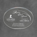 Oval Acrylic Corporate Award - Clear - AndersonTrophy.com