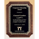 P396X Series Notched Corner Walnut Piano Finish Plaque - AndersonTrophy.com