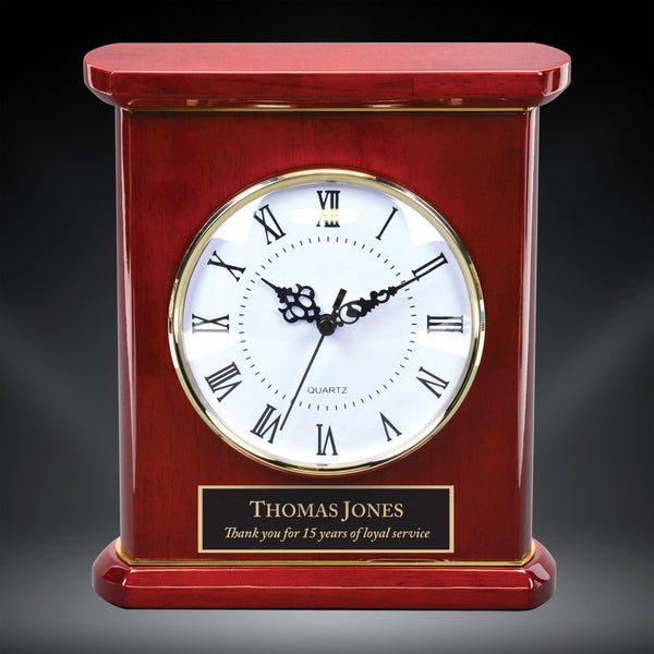 Patriot Rosewood Clock - AndersonTrophy.com