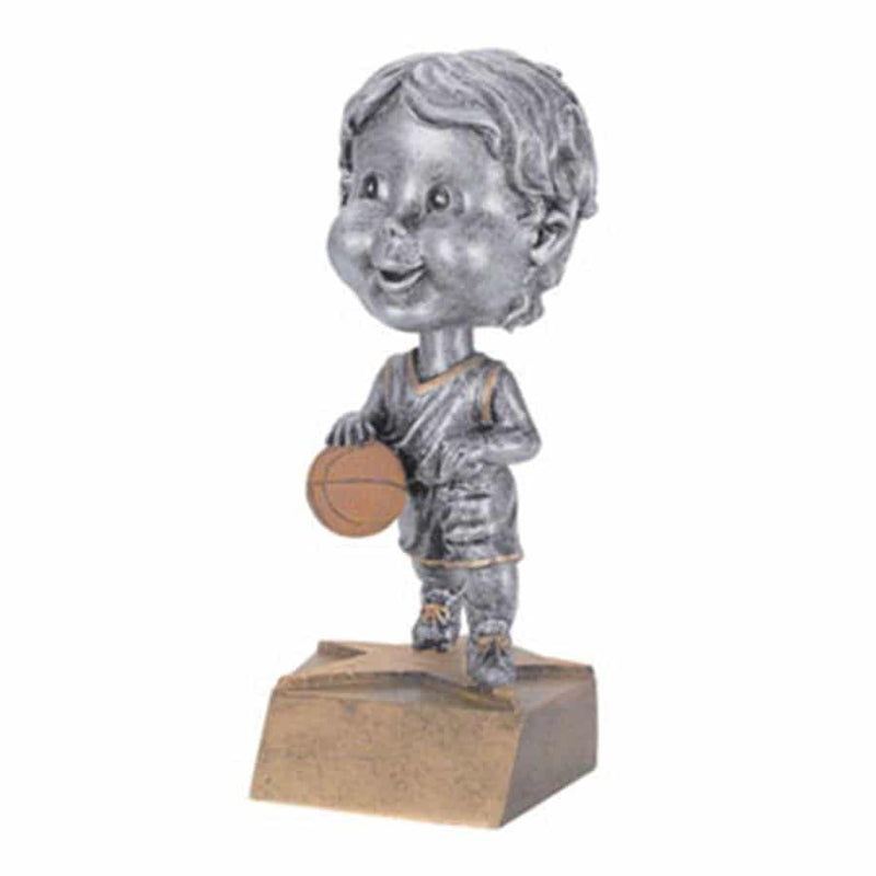Pewter Bobble Basketball Resin - Male - AndersonTrophy.com