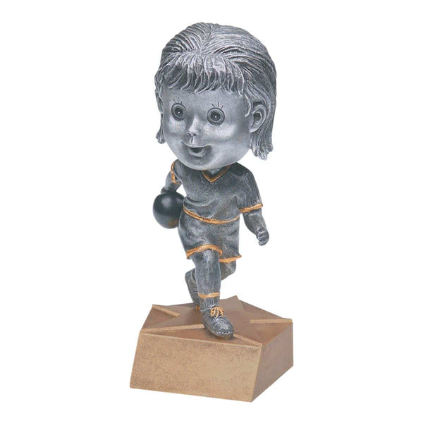 Pewter Bobble Bowling Resin - Female - AndersonTrophy.com