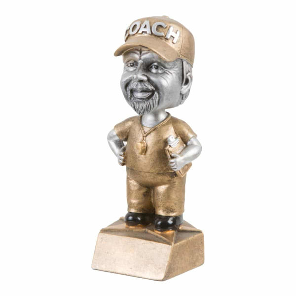 Pewter Bobble Coach Resin - Male - AndersonTrophy.com