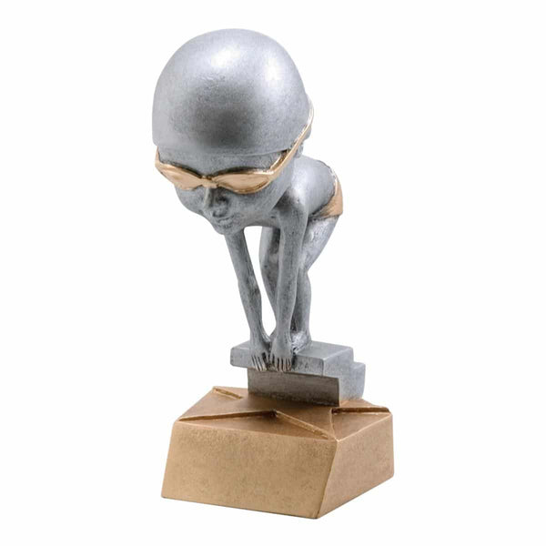 Pewter Bobble Swim Resin - Male - AndersonTrophy.com