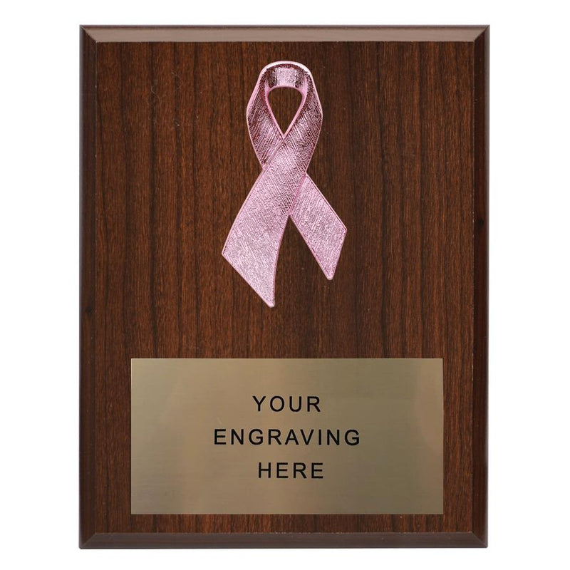 Pink Ribbon Awareness Plaque - AndersonTrophy.com