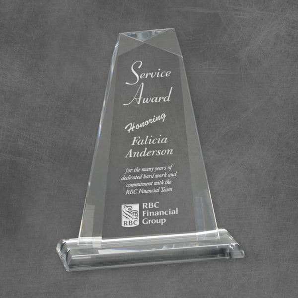 Pinnacle Acrylic Corporate Award - Clear - AndersonTrophy.com